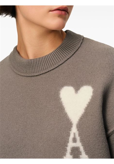 Maglione Ami de Coeur in grigio Ami paris - unisex AMI PARIS | UKS090KN00900957